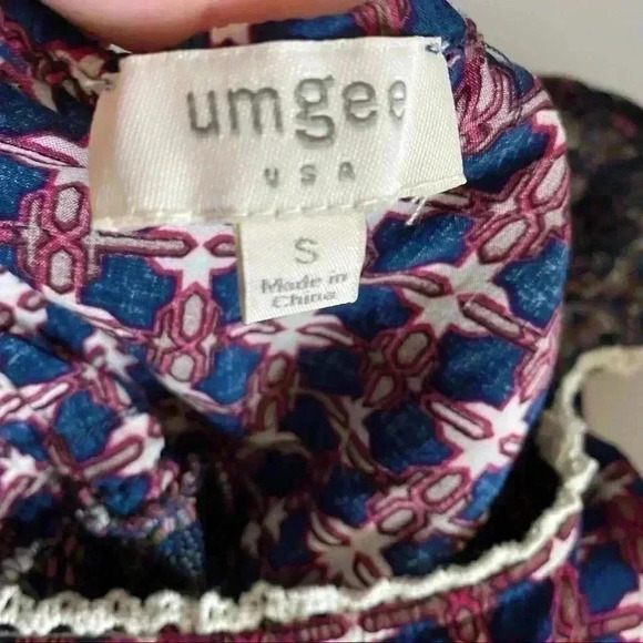 Umgee Flutter Sleeve Prairie midi Dress boho size small - Picture 4 of 5